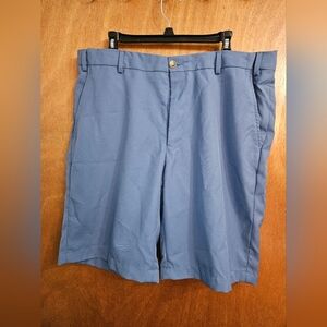 Jos A Bank Tailored Fit Slate Blue 100% Poly Shorts - Size 36 R